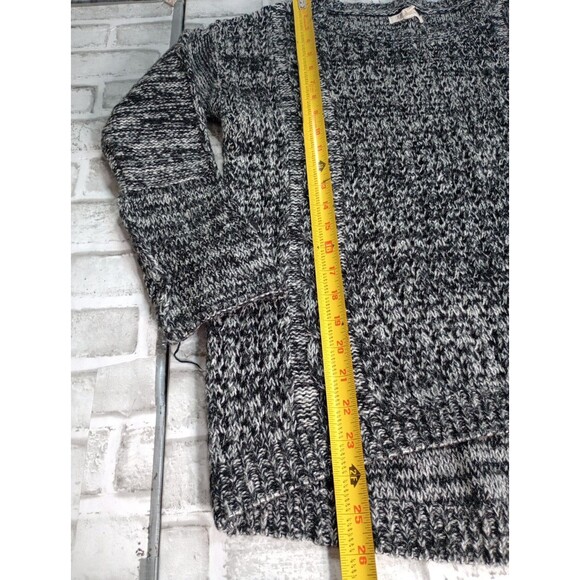 JJ Basics Black/Gray Long Sleeve Pullover Womens Sweater Size Medium - Picture 4 of 11